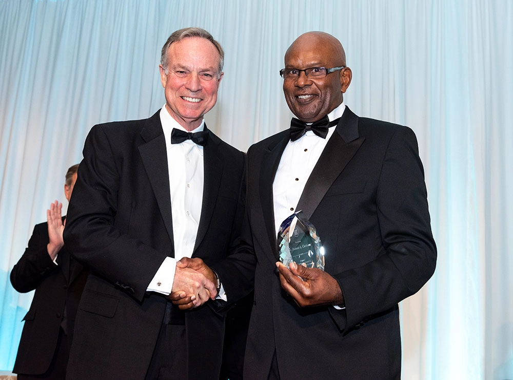Chairman Don Waters and Savannah State Alumnus, Captain Donnie Cochran.
