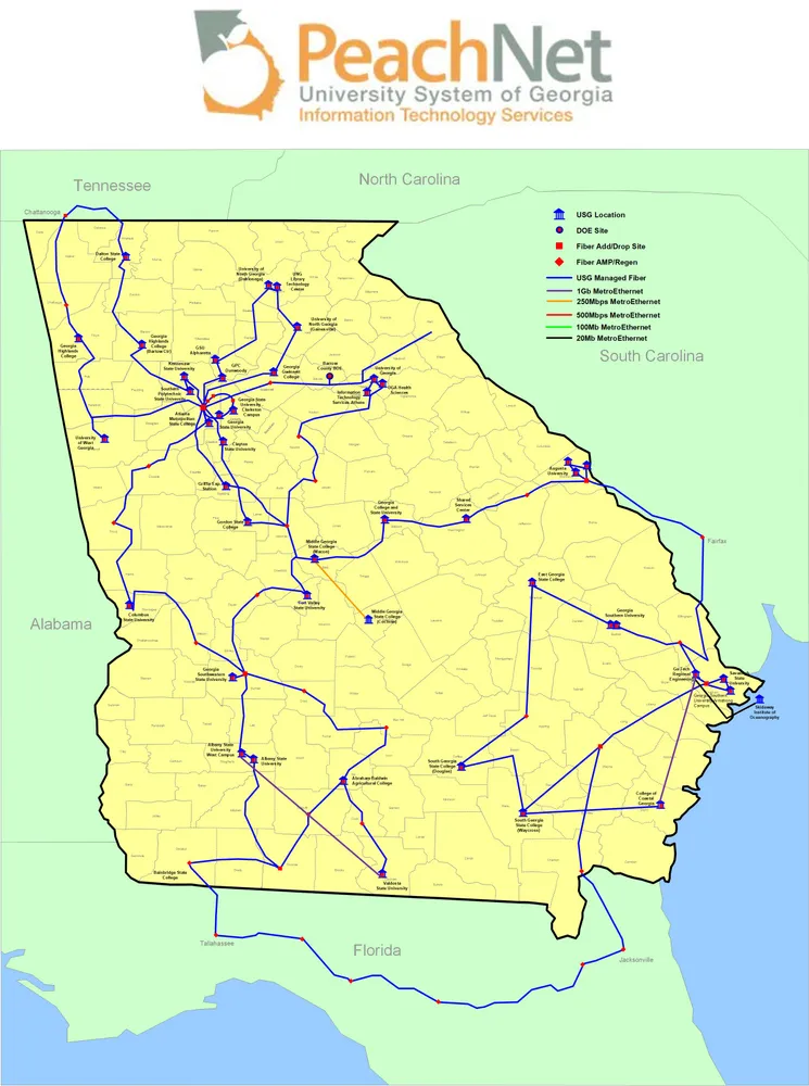 peachnet map