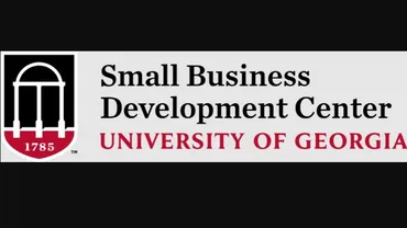 A graphic advertising the University of Georgia Small Business Development Center.