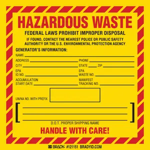 Hazardous Waste Label